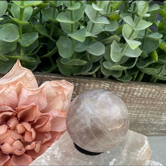 Blue Rose Quartz Sphere - Picture 4 of 6